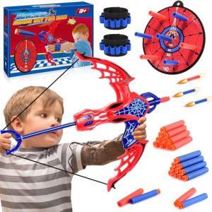 Juguetes para Niños 3 4 5 6 7 8 Años, Juguete de Flecha y Arco 3-8 Años Araña Juguetes 4-8 Años Niño Regalo Niño 3-7 Años Spider Juegos al Aire Libre para Niños 3-8 Años Regalos Pascua Araña Juegos
