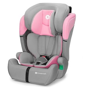 Kinderkraft COMFORT UP i-Size 75-150 cm, Silla coche bebé, Silla coche para niños, Sillade, Cinturón, regula en 11 niveles, Grupo 1/2/3, 15 meses – 12 años, 9-36 kg, Rosa