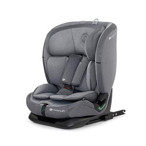 Kinderkraft ONETO3 I-Size Silla de Coche Isofix, Niños Grupo 1/2/3, 9-36 Kg, Normativa R129, Protectores Laterales, Top Tether, Ajustar con una Mano, Easy Grow System, Gris