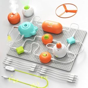 Kits de circuitos de Ciencias físicas, Bloques de Circuitos Snap con Placa Base Clásica para Kit de Exploración Electrónica Bloques Electrónicos DIY, Juguetes educativos para Mayores de 3 años