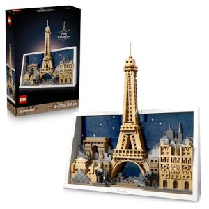 LEGO Architecture París: Ciudad del Amor – Maqueta 3D de Miniatura para Adultos – Decoración de Pared para el Hogar con Iconos Parisinos Inc. Torre Eiffel y Notre Dame – Regalo para Viajeros 21064