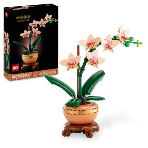 LEGO Botanicals Miniorquídea – Orquídea Flor y Planta Artificial para Decoración del Hogar y Salón – Maqueta para Construir para Adultos – Regalo para Esposas, Mujeres, Madres y Pareja 10343