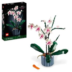 LEGO Botanicals Orchid – Artificial Plant Set for Adults Incl. Faux Flowers and a Buildable Vase – Home Office Decor – Gift Idea for Women and Men – 10311
