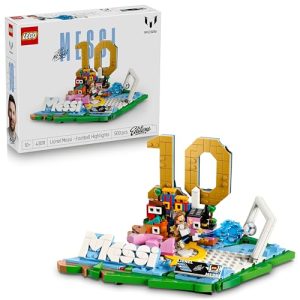 LEGO Editions Lionel Messi: Fenómenos del Fútbol – Juguete de Construcción con Minifigura de Futbolista – Decoración de la Habitación – Regalo de Fútbol para Niños y Niñas de 10+ Años – 43011