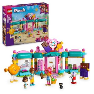 LEGO Friends Tienda de Golosinas de Heartlake City de Juguete – 3 Mini Muñecos, Figura Animal de Gato y Accesorios de Comida de Juguete – Regalo de Cumpleaños para Niñas de 6+ Años 42649