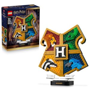 LEGO Harry Potter Escudo de Casa de Hogwarts de Juguete – Maqueta 3D con Animales – Decoración para la Pared del Dormitorio – Regalo de Cumpleaños para Niñas y Niños de 12+ Años y Adolescentes – 76462