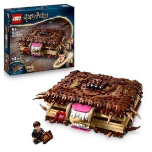 LEGO Harry Potter Monstruoso Libro de los Monstruos Mordedor con Función de Carga Manual para Abrir y Cerrar la Boca – Minifigura de Neville Longbottom – Regalo para Niñas y Niños de 9+ Años 76449