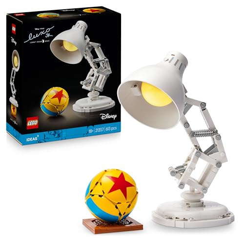 LEGO Ideas Disney Pixar Luxo Jr. – Maqueta para Adultos de Película con Referencias a Toy Story, Ratatouille, Monstruos S.A. y Más – Lámpara para Escritorio – Regalo para Hombres y Mujeres 21357