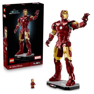 LEGO | Marvel Iron Man Mark 3: Edición para Coleccionistas – Maqueta para Adultos de Los Vengadores – Minifigura de Superhéroe y Reactor ARC – Regalo para Hombres y Mujeres Fans – 76344
