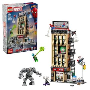 LEGO | Marvel Spider-Man vs. Mysterio: El Daily Bugle – Superhéroe de Juguete con Figura de Acción Meca y 7 Minifiguras – Regalo de Cumpleaños para Niños de 10+ Años y Fans de Las Películas – 76342