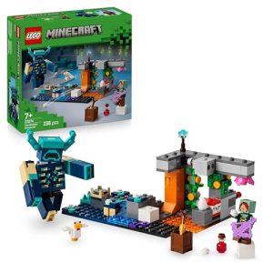 LEGO Minecraft El Encuentro con el Custodio – Jucguete Interactivo con Minifigura de Guardabosques Silencioso – Función Dinamita Caída de Rocas – Regalo Gamer para Niños y Niñas de 7+ Años 21274