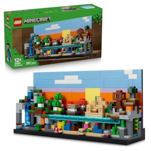 LEGO Minecraft Minibiomas de Juguete – Decoración para el Dormitorio Juvenil – Maqueta 3D con 5 Microfiguras – Regalo Gamer para Niños, Niñas y Adolescentes de 12+ Años Fans del Videojuego – 21589