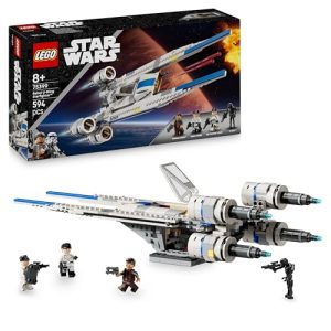 LEGO Star Wars 75399 Caza Estelar Rebelde ala-U – Maqueta de Nave de Juguete con ala Móvil, 3 Minifiguras (Inc. Cassian Andor) y Figura de Droide K-2SO – Regalo para Niños de 8+ Años y Fans de Andor