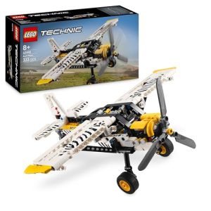 LEGO Technic Avioneta Maqueta de Avión de Juguete, Modelo de Aeroplano con Diseño de Cebra, Juego de Ingeniería, Regalo de Cumpleaños para Niños y Niñas de 8 Años o Más 42198