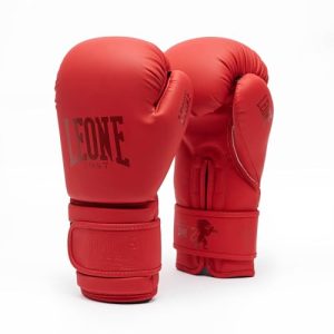 LEONE 1947 Guantes DE Boxeo EN Blanco Y Negro Rojos 10 – GN059