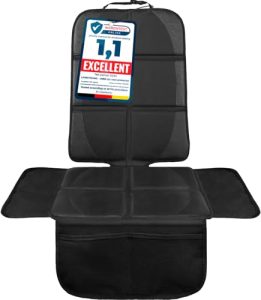 LIONSTRONG – Protector Seguro para Asiento Infantil – Protege tu Coche – Fundas para sillas de Coche – ISOFIX (Negro)