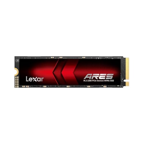 Lexar Ares 512GB SSD, M.2 2280 PCIe Gen4x4 1.4 SSD Interna NVMe, hasta 7.200 MB/s De Velocidad De Lectura, Disco Sólido Interno para PS5, PC, Portátil, Jugadores, Creadores Y Profesionales