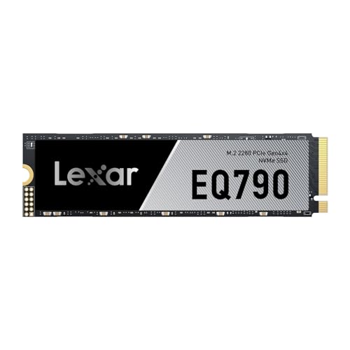 Lexar EQ790 1TB SSD M.2 2280 PCIe Gen4x4 NVMe 1.4 SSD Interno, Velocidad hasta 7000 MB/s, para Cargas de Trabajo Intensivas y Juegos de PC PS5, Unidad de Estado Sólido Interna de Alto Rendimiento