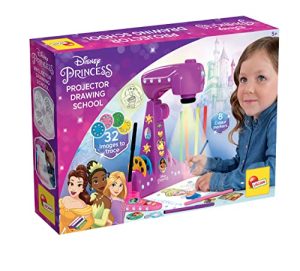 Lisciani Giochi – Escuela de dibujo con proyector de PRINCESAS DISNEY – Para niños a partir de 3 años – Aprende a dibujar con modelos proyectados – Incluye modelos, papel y lápices – Juego creativo