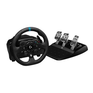 Logitech G G923 Racing Wheel and Pedals, Force Feedback TRUEFORCE,1.000 Hz, respuesta eficaz, control de salida de doble embrague, volante auténtico, para Xbox Series X|S, Xbox One y PC – Negro