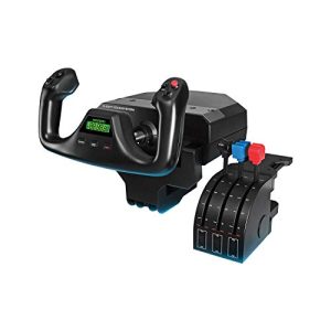 Logitech G Saitek Pro Flight Yoke Palanca de Mandos y Cuadrante de Aceleración para Simulación de Vuelo, Eje de Acero Auténtica y Precisa, 3 Modos, 75 Controles Programables, USB – Negro