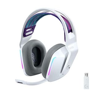 Logitech G733 Lightspeed Auriculares con Micrófono Inalámbricos para Gaming con Diadema con Suspensión, LIGHTSYNC RGB, Tecnología de Micrófono Blue Vo!CE, Ligeros, 29h de batería – Blanco