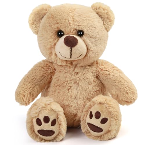 LotFancy Oso de Peluche, Osito de Peluche Pequeño 20cm Osito Peluche Suave Teddy Juguetes de Peluche Regalo para Ninos Niñas Cumpleaños San Valentín e Navidad, Marrón Claro