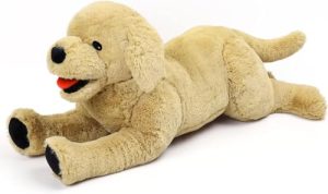 LotFancy Peluche Perro Golden Retriever 52,8cm, Peluches Grandes Tacto Suave, Seguro y Cómodo Juguete Mejor para Niños, Chicos, Parejas, Mascota