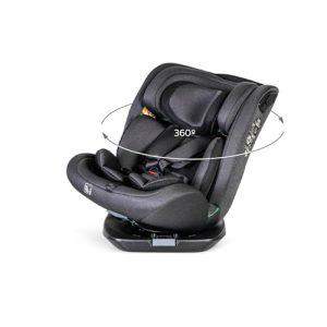 MS BabyWorld – CORFÚ – Silla de coche I-Size Grupo 0/1/2/3 | 40-150 cm | Isofix y Top Tether | Nacimiento a 12 años (0-36 kg) | A contramarcha hasta 18 kg | Giratoria 360º Universal