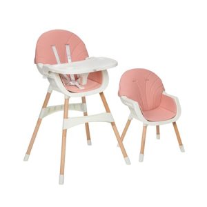 MS BabyWorld – MIKA – Trona para Bebé 3 en 1 | Convertible en Alzador y Silla | Asiento Acolchado | Plegable y Evolutiva