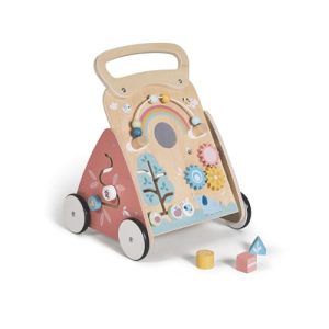 MS BabyWorld – Montessori Mimo – Andador de Madera para Bebé | Correpasillos con Juguetes y Actividades | Para Primeros Pasos | Desde +12 Meses