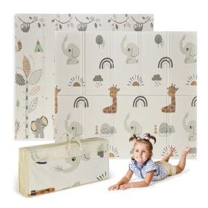MS Fancy – Alfombra de Juegos para Bebé 180×200 cm – Doble Cara, Tapete Muy acolchado (1.5 cm Grosos), Plegable y con Bolsa de transporte