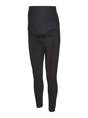 Mamalicious Pantalón Delgado Negro Mllucy Mujer A. Noos, Negro Denim, L