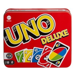 Mattel Games UNO Deluxe, Juego de Cartas, 7+ años, 2-10