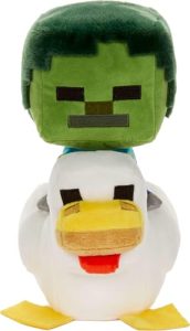 Mattel Minecraft – Juguete de Peluche Zombie Chicken Jockey, Animal de Peluche Coleccionable, muñeca Suave de 8 Pulgadas Inspirada en el Personaje del Videojuego
