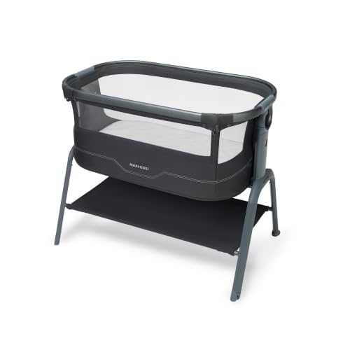 Maxi Cosi Iora² Cuna Colecho, 0-6 Meses (9 kg), Cuna Colecho Bebé Plegable y Ligera, Colchón CloudCore de 5cm, 5 Niveles de Altura, 2 Ruedas con Deslizamiento Suave, Fácil de Mover, Elegance Graphite