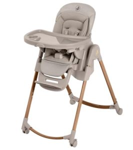 Maxi-Cosi Minla Plus Trona Bebe Evolutiva 6 en 1, 0-14 años, máx. 60 kg, Rotación de la bandeja con una sola mano, 4 Rädern, 9 posiciones altura, 5 posiciones reclinación, Elegance Beige