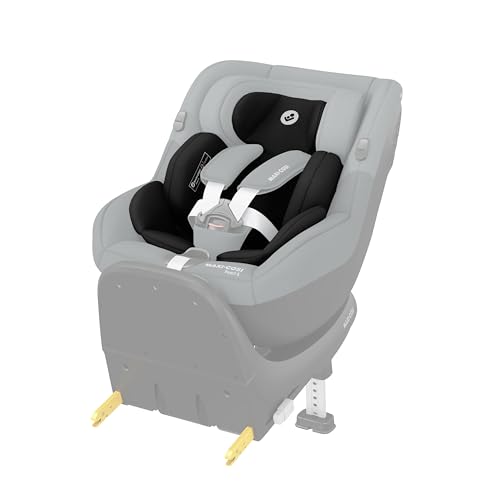 Maxi-Cosi Pearl S Reductor Recién Nacido, Accesorio compatible con Silla Coche Maxi-Cosi Pearl S, 0-3M, 40-60cm, Lavable a máquina, Silla Coche desde el Nacimiento, Tejidos Eco Care, Authentic Black