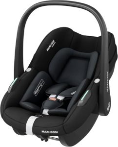 Maxi-Cosi Pebble S i-SIze, Silla Coche Bebé, 0-15M, 0-13 kg, 40-83 cm, Silla para Recién Nacido Ligera, Click & Go, Protección Impactos Laterales G-CELL, Reductor Recién Nacidos, Tonal Black
