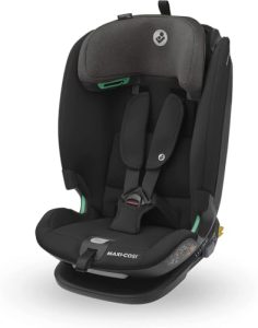 Maxi-Cosi Titan Plus i-Size, Silla de Coche Multiedad, 15 meses-12 años (76-150 cm), Protección Lateral G-CELL, 4 Pos. de Reclinado, Cojines de Espuma Blanda en Reposacabezas, Authentic Black