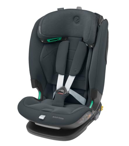Maxi-Cosi Titan Pro² i-Size, silla de coche multiedad, protección lateral G-CELL, Arnés de apertura y cierre fácil, ClimaFlow, 4 posiciones de reclinado, 76-150 cm, 15 meses-12 años,Authentic Graphite