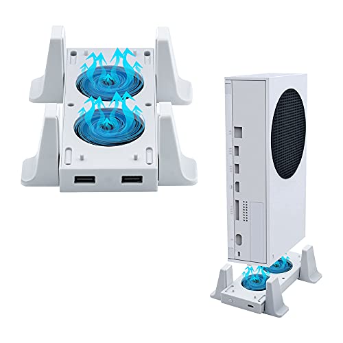 Mcbazel Ventilador para soporte de enfriamiento Xbox Series S con indicador LED / dos puertos USB (solo para Xbox Series S)