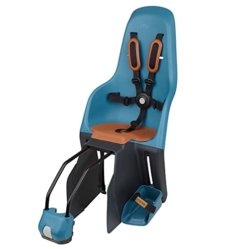 Minia for Frame 8405600004 – Silla para Bicicleta Trasera con Anclaje en el Cuadro, Apta para niños de 9 Meses a 6 años en Color Azul., Talla única