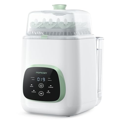 Momcozy KleanPal Pro Limpiador de Biberones, Esterilizador y Secador 3 en 1, Máquina Automática para Biberones, Tetinas, Piezas de Sacaleches y Accesorios del Bebé, Modo Rápido de 19 min
