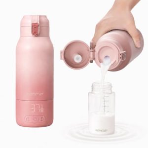 Momcozy MW05 Calienta Biberones Portátil para Bebé, 500 ml, Hasta 24 Usos por Carga, Certificado TÜV-CE, Calentamiento Rápido en 3 Min, Sin BPA, USB-C Incluido