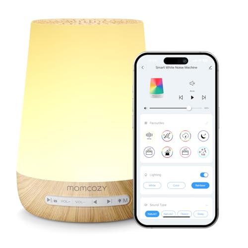 Momcozy Ruido Blanco para Bebés con 34 Sonidos Relajantes y Luz Nocturna