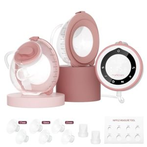 Momcozy V1 Pro Sacaleches Manos Libres, 300 mmHg, 15 Niveles, 230 ml