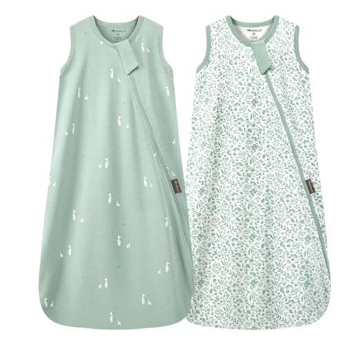 Mosebears Saco de Dormir de Algodón de 0,5 TOG para Bebés, Verano – para Niños y Niñas,S(0-6 Meses)