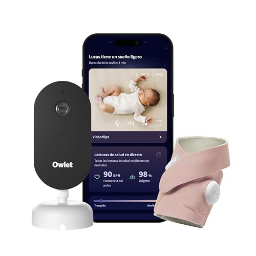 Owlet Dream Duo 3 Dusty Rose – Dream Sock + Dream Sight – Sistema inteligente de monitorización de la salud del bebé