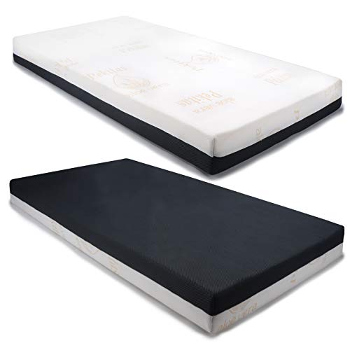 PEKITAS Colchón Cuna 60×120 cm Grosor 10 Cm Doble Cara Aloe-3D Funda Lavable Transpirable Firme Bebé